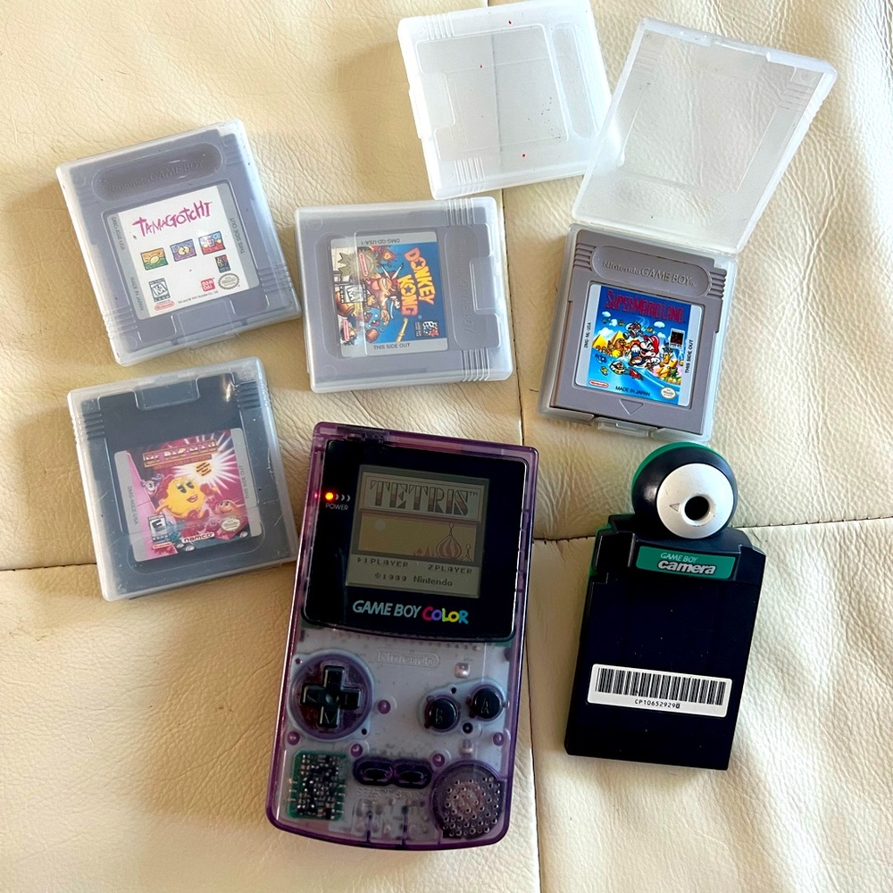 Gameboy color with five games plus camera